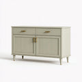 Sideboard 120 x 40 x 85 cm in Hellgrau mit 2 Schubladen und 2 Türen im modernen Stil